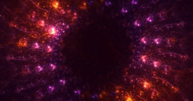 3B soyut yuvarlak ışık arkaplanı oluşturma