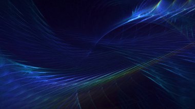 3D, soyut çok renkli teknoloji fraktal ışık arkaplanı oluşturuluyor