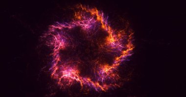 3D, soyut çok renkli teknoloji fraktal ışık arkaplanı oluşturuluyor