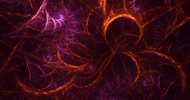 3D, soyut çok renkli teknoloji fraktal ışık arkaplanı oluşturuluyor