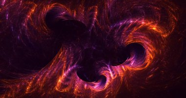 3B soyut renkli fraktal ışık arkaplanı oluşturma