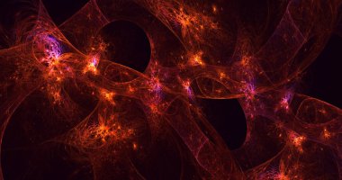 3B soyut renkli fraktal ışık arkaplanı oluşturma