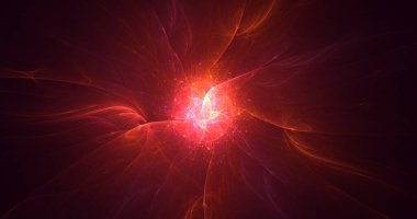 3B soyut renkli fraktal ışık arkaplanı oluşturma