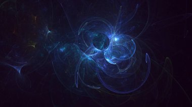 Soyut çok renkli fraktal ışık arkaplanı 3B görüntüleme