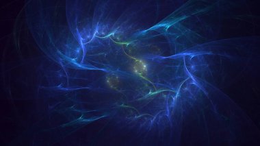 Soyut çok renkli fraktal ışık arkaplanı 3B görüntüleme