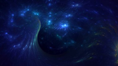 3B soyut renkli fraktal ışık arkaplanı oluşturma