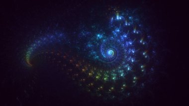 3B soyut renkli fraktal ışık arkaplanı oluşturma