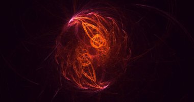 3B soyut renkli fraktal ışık arkaplanı oluşturma