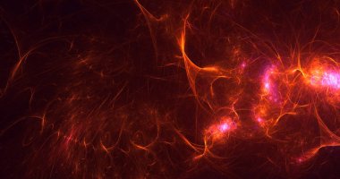 3B soyut renkli fraktal ışık arkaplanı oluşturma