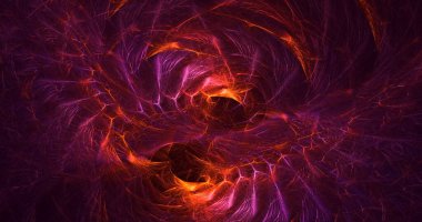 3B soyut renkli fraktal ışık arkaplanı oluşturma