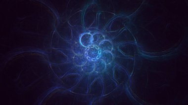 3B soyut renkli fraktal ışık arkaplanı oluşturma