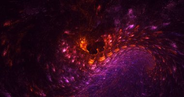 3B soyut renkli fraktal ışık arkaplanı oluşturma