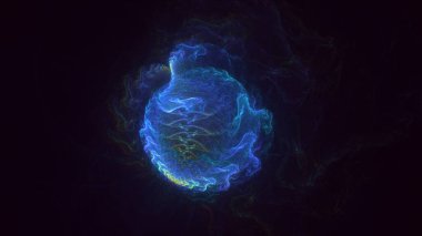 3B soyut renkli fraktal ışık arkaplanı oluşturma