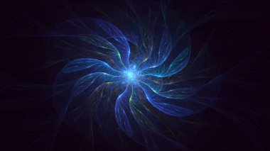 3B soyut renkli fraktal ışık arkaplanı oluşturma