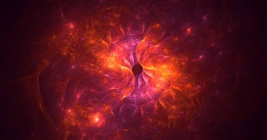 Soyut çok renkli fraktal ışık arkaplanı 3B görüntüleme