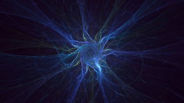 Soyut çok renkli fraktal ışık arkaplanı 3B görüntüleme