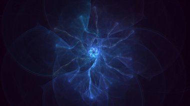 Soyut çok renkli fraktal ışık arkaplanı 3B görüntüleme