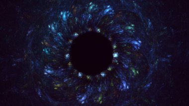 Soyut çember ışık arkaplanı oluşturuluyor