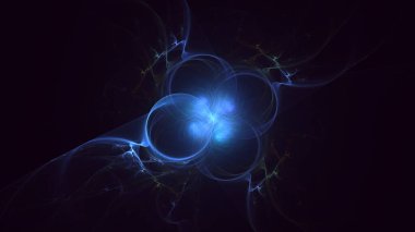 Soyut çok renkli fraktal ışık arkaplanı 3B görüntüleme