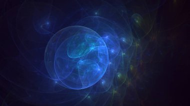 3B soyut renkli fraktal ışık arkaplanı oluşturma