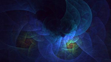 3B soyut renkli fraktal ışık arkaplanı oluşturma