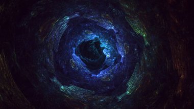 3B soyut renkli fraktal ışık arkaplanı oluşturma