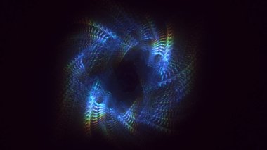 Soyut çok renkli fraktal ışık arkaplanı 3B görüntüleme