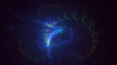 Soyut çok renkli fraktal ışık arkaplanı 3B görüntüleme