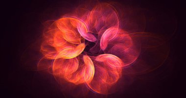 3B soyut renkli fraktal ışık arkaplanı oluşturma