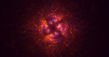 3B soyut renkli fraktal ışık arkaplanı oluşturma