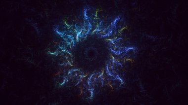 3B soyut yuvarlak ışık arkaplanı oluşturma