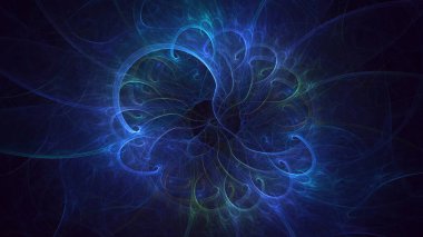 3B soyut renkli fraktal ışık arkaplanı oluşturma