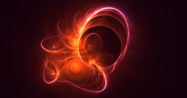 3B soyut renkli fraktal ışık arkaplanı oluşturma