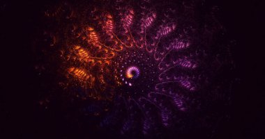 3B soyut renkli fraktal ışık arkaplanı oluşturma