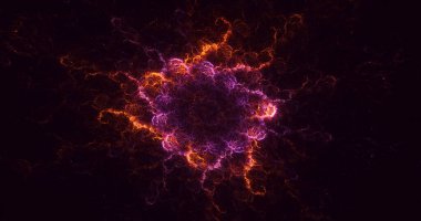 3B soyut renkli fraktal ışık arkaplanı oluşturma