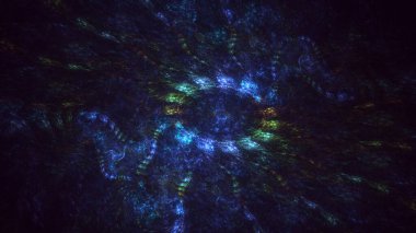 3B soyut renkli fraktal ışık arkaplanı oluşturma