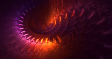 3B soyut renkli fraktal ışık arkaplanı oluşturma