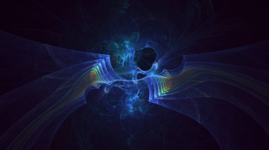 3B soyut renkli fraktal ışık arkaplanı oluşturma