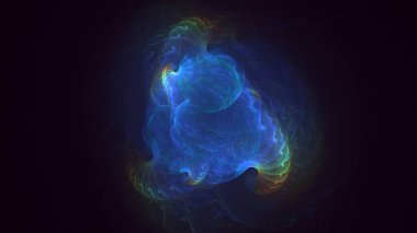 3B soyut renkli fraktal ışık arkaplanı oluşturma