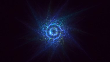 3B soyut renkli fraktal ışık arkaplanı oluşturma