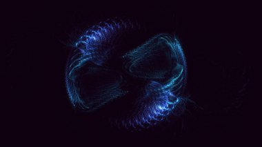 Soyut çok renkli fraktal ışık arkaplanı 3B görüntüleme