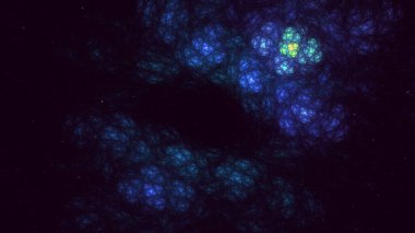 Soyut çok renkli fraktal ışık arkaplanı 3B görüntüleme