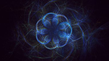 Soyut çok renkli fraktal ışık arkaplanı 3B görüntüleme