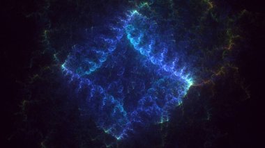 Soyut çok renkli fraktal ışık arkaplanı 3B görüntüleme
