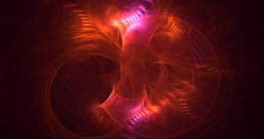 Soyut çok renkli fraktal ışık arkaplanı 3B görüntüleme