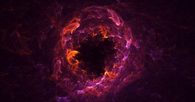 Soyut çok renkli fraktal ışık arkaplanı 3B görüntüleme