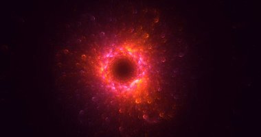 Soyut çok renkli fraktal ışık arkaplanı 3B görüntüleme