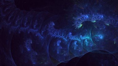 Soyut çok renkli fraktal ışık arkaplanı 3B görüntüleme