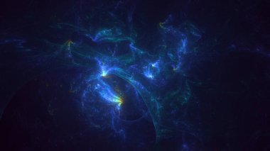 Soyut çok renkli fraktal ışık arkaplanı 3B görüntüleme