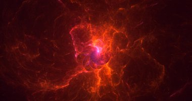 Soyut çok renkli fraktal ışık arkaplanı 3B görüntüleme